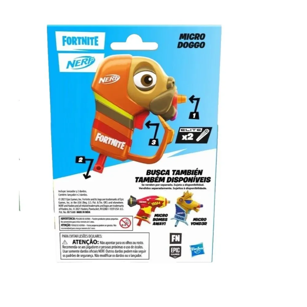 NERF Fortnite‎ Micro Doggo Dart Gun Microshots Blaster Epic Games Hasbro 8+ NIB